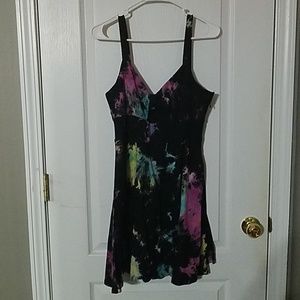 Killstar Neon TyeDye Keyhole Dress - Size XL